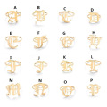 26 Alphabet Buchstabenringe 18k Gold Initial Ringe Buchstabe alte englische Schrift Buchstabenring Edelstahl